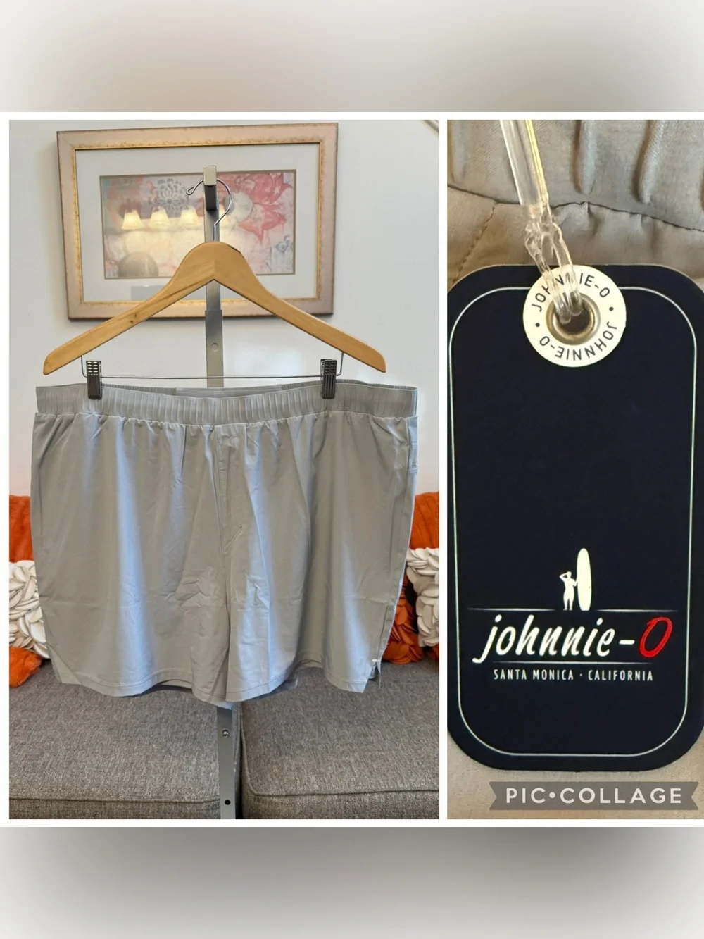 ❗️🆕 Johnnie-O Strides Performance Lightweight Workout Shorts in Seal Gray❗️